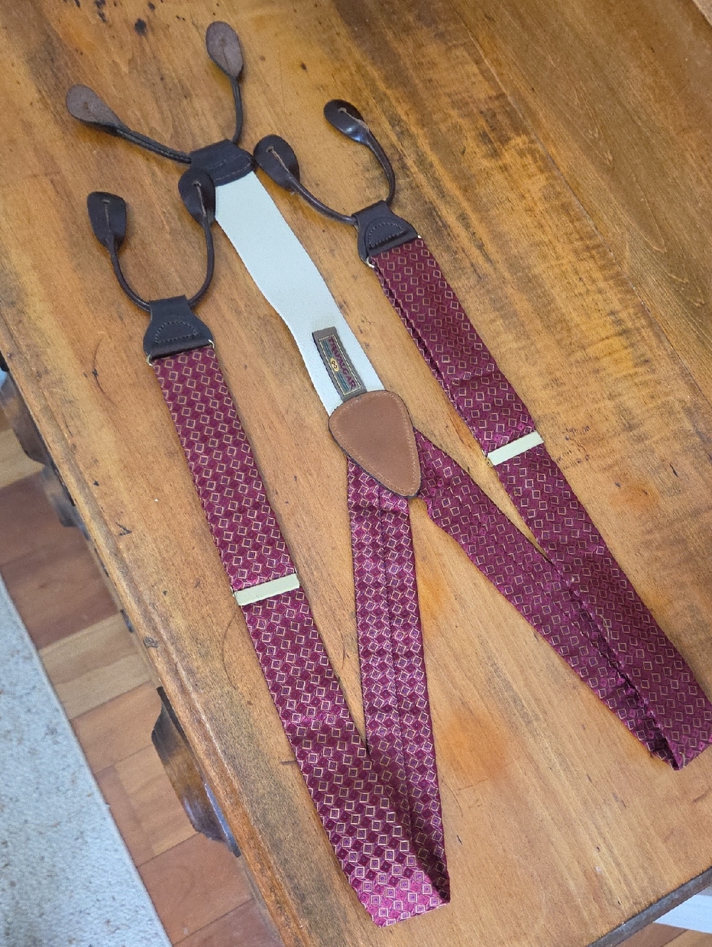 Trafalgar Silk And Leather Braces/Suspenders